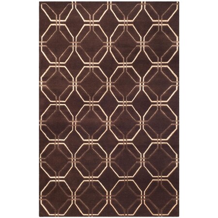 Safavieh 8 x 10 ft. Tibetan Hand Knotted Rectangle Area Rug, Brown TB051B-8